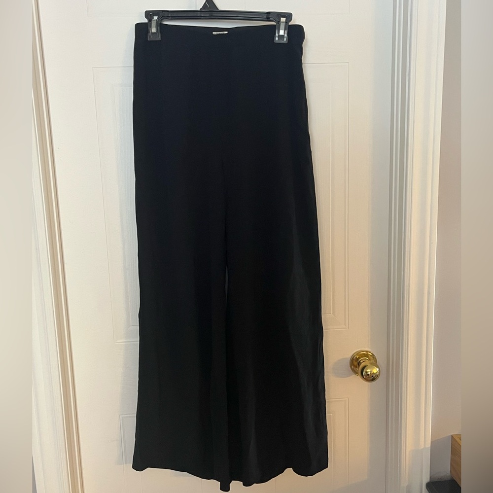 # 7-Wilfred Black Wide Leg Pants Flowing Silhouette